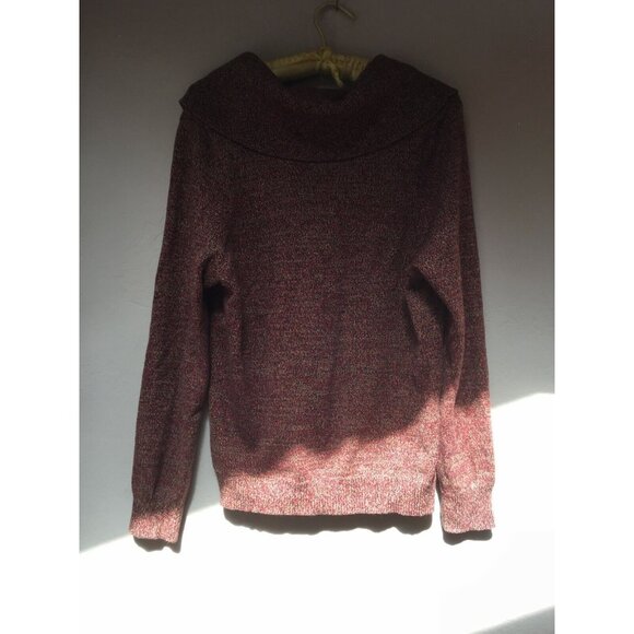 Doncaster Sports Womens Wide Collar Knit Cardigan Sweater Long Sleeve Multicolor - Picture 2 of 6